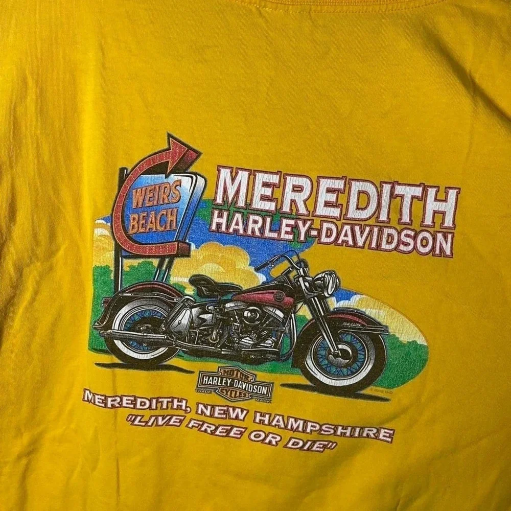 harley‎ davidson shirt size XL yellow motorcycle grunge biker harley